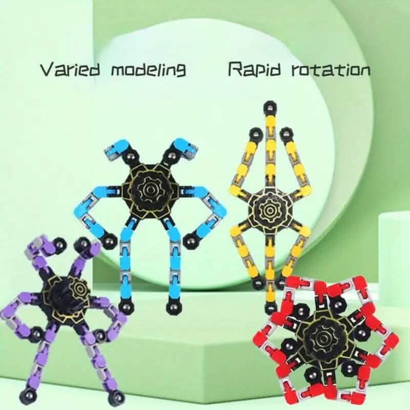 Transformable Fidget Spinners 3-Pack | Sensory Stress Relief Spin Toys