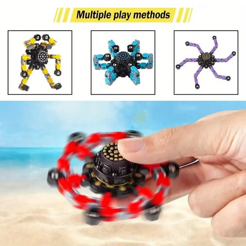 Transformable Fidget Spinners 3-Pack | Sensory Stress Relief Spin Toys