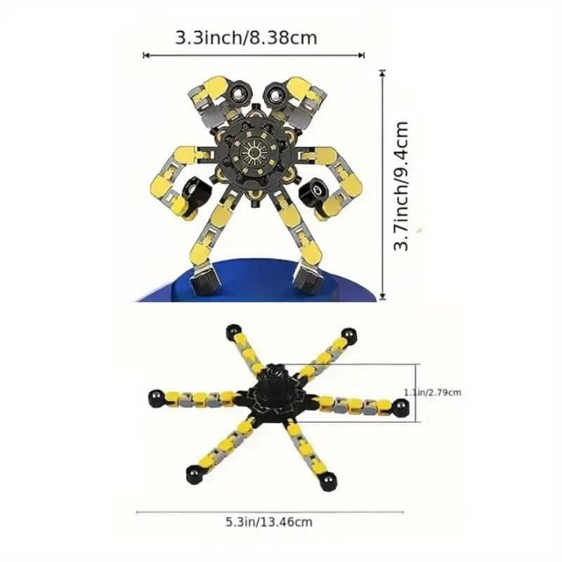 Transformable Fidget Spinners 3-Pack | Sensory Stress Relief Spin Toys