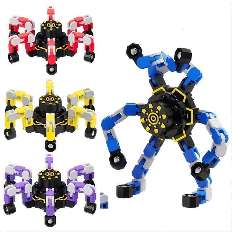 Transformable Fidget Spinners 3-Pack | Sensory Stress Relief Spin Toys