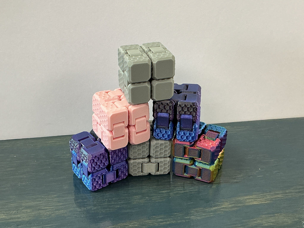 3D Printed Infinity Cube Fidget Toy | Stress Relief Sensory Desk Toy