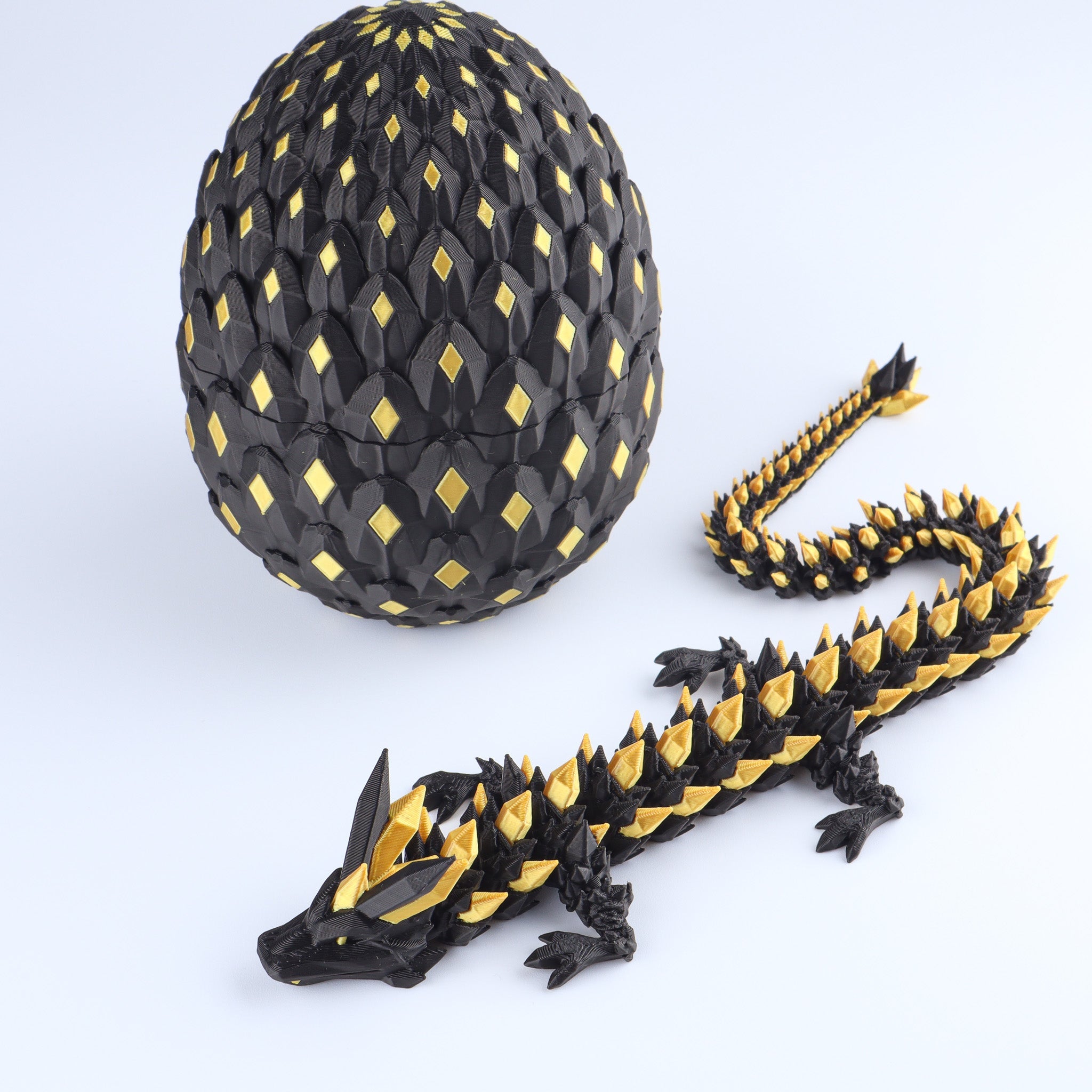 3D Printed Crystal Dragon Fidget Toy | Articulated Flexible Desk Toy & Gift