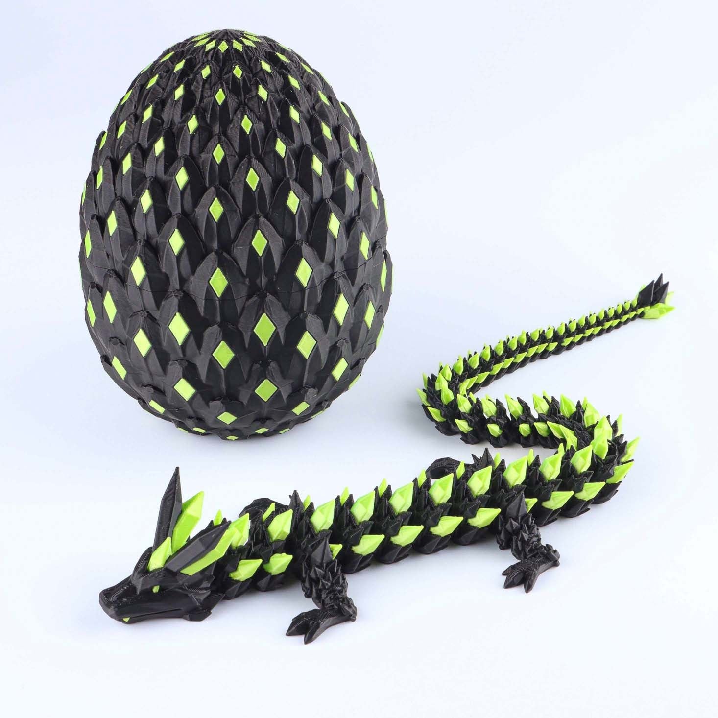 3D Printed Crystal Dragon Fidget Toy | Articulated Flexible Desk Toy & Gift