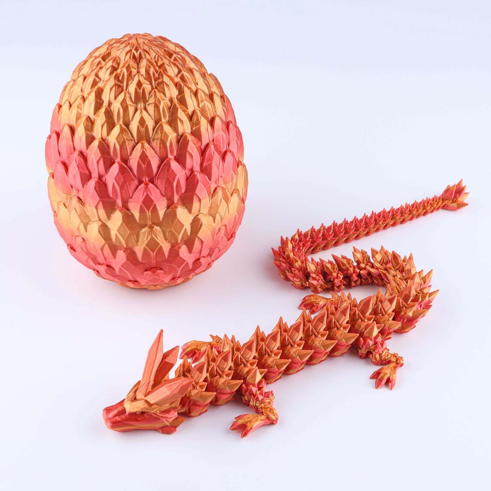 3D Printed Crystal Dragon Fidget Toy | Articulated Flexible Desk Toy & Gift