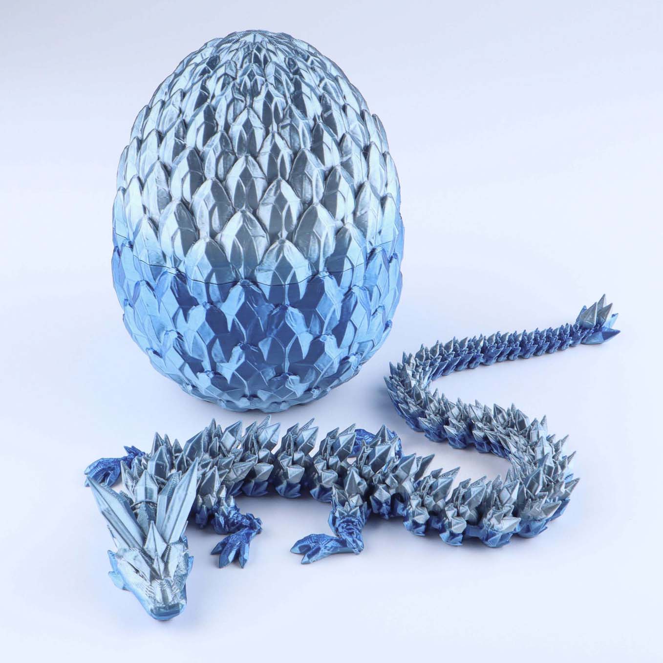 3D Printed Crystal Dragon Fidget Toy | Articulated Flexible Desk Toy & Gift