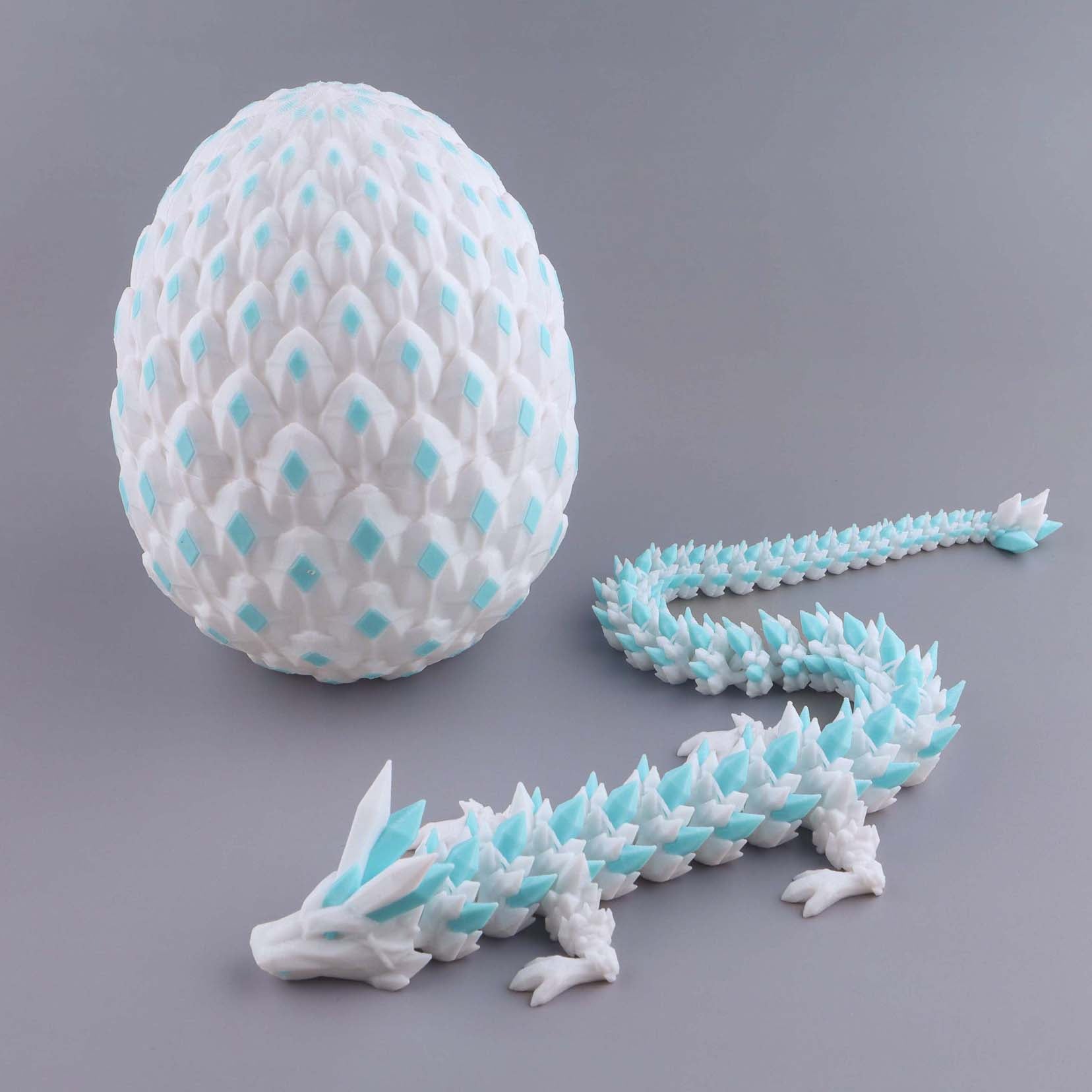 3D Printed Crystal Dragon Fidget Toy | Articulated Flexible Desk Toy & Gift