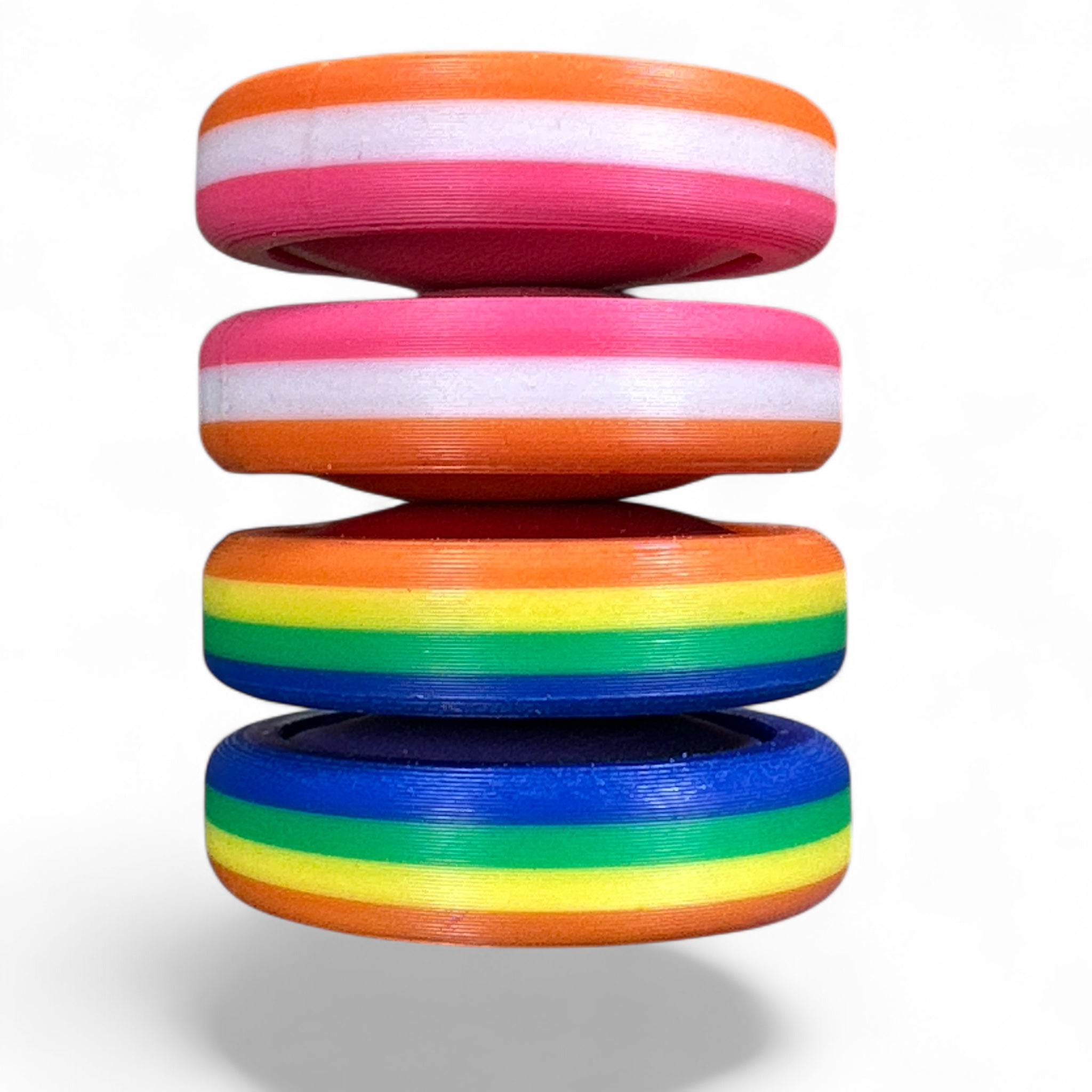Pride Moons Fidget Toy | Colorful Sensory Stress Relief Squishy