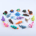3D Printed Mini Water Animal Fidget Toy Pack | Flexible Sensory Party Favor