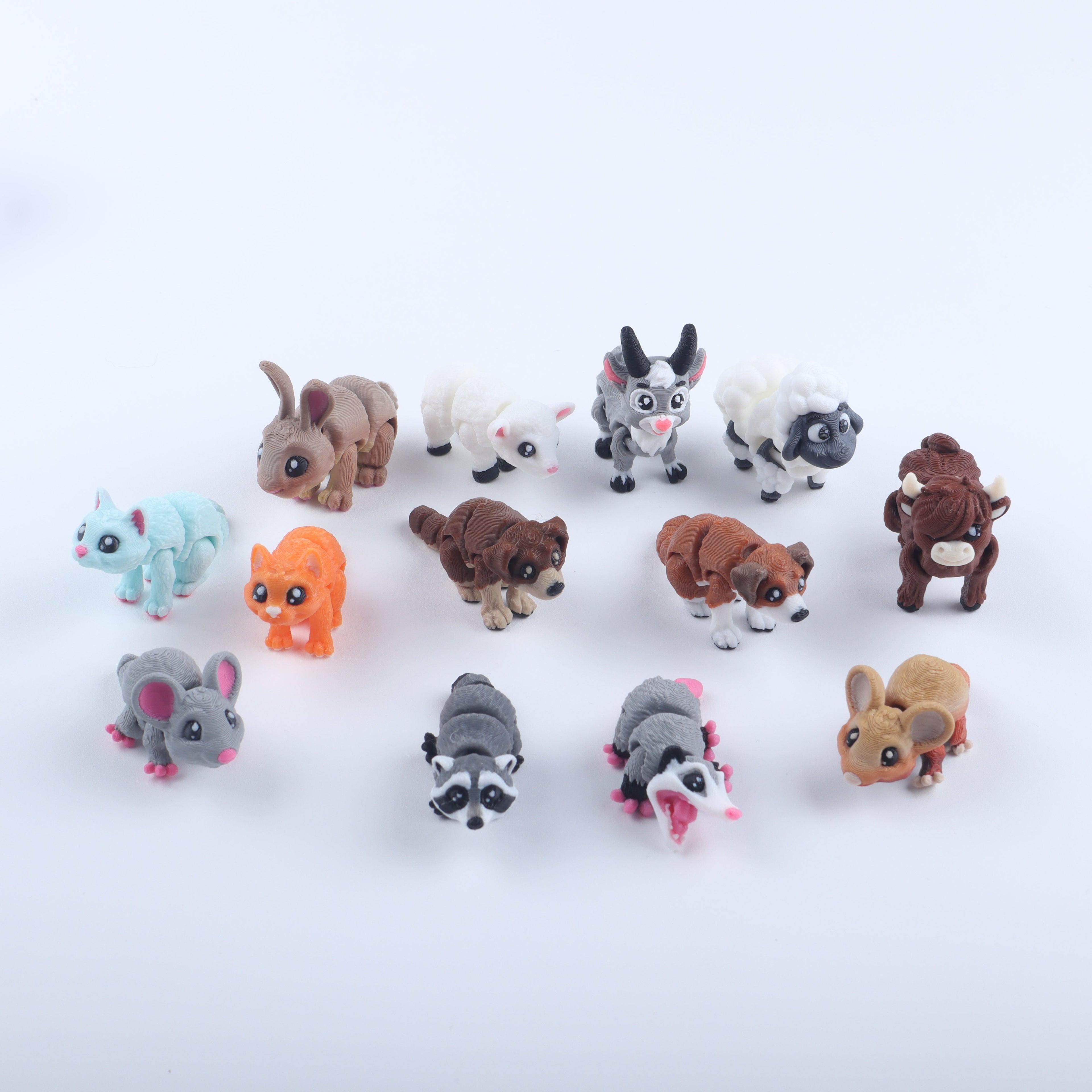 3D Printed Mini Animal Fidget Toy Pack | Forest, Farm & Home Goodie Bag Gift Set