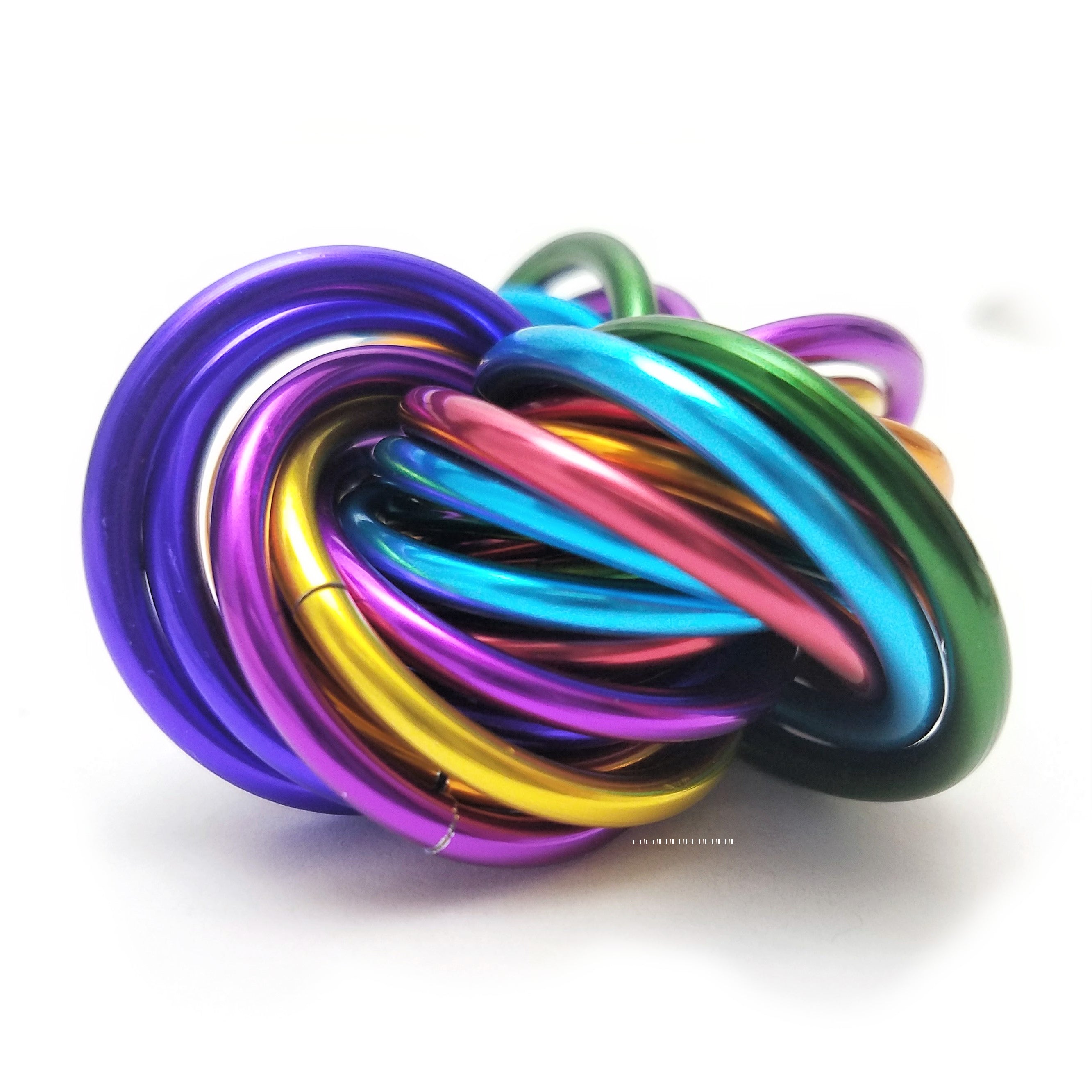 Mobii Multicolor Fidget Ball | Quiet Mobius ADHD Sensory Stim Toy for Home, Travel & Office