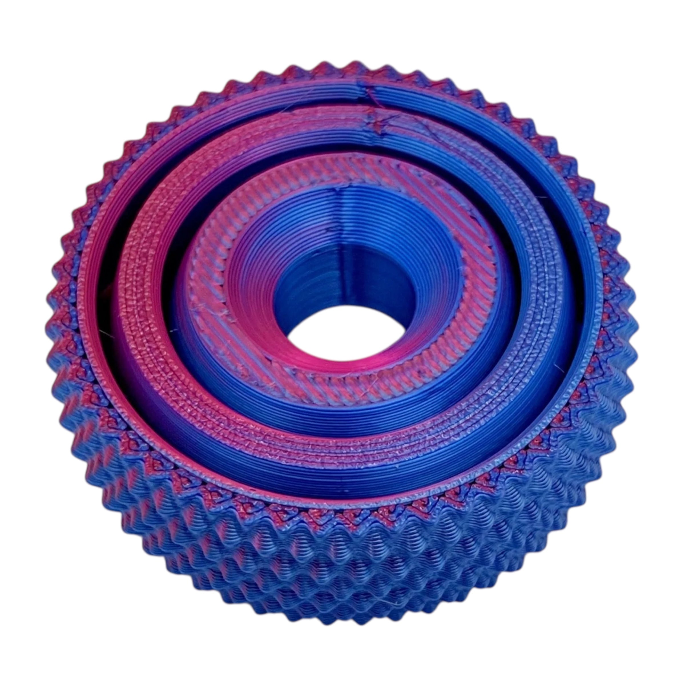 Multi-Colored Textured Gyro Fidget Toy | Sensory Stress Relief Spinner