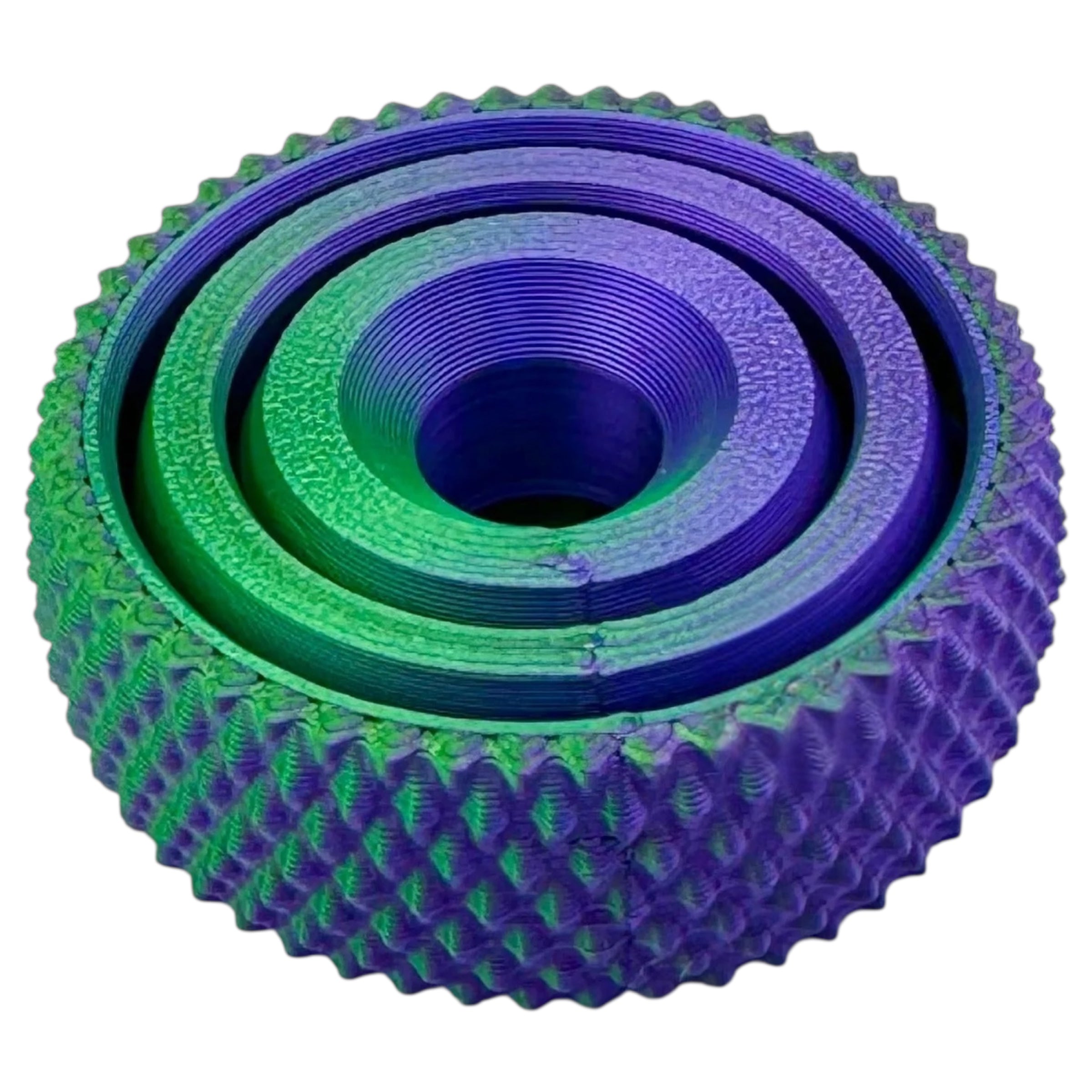 Multi-Colored Textured Gyro Fidget Toy | Sensory Stress Relief Spinner