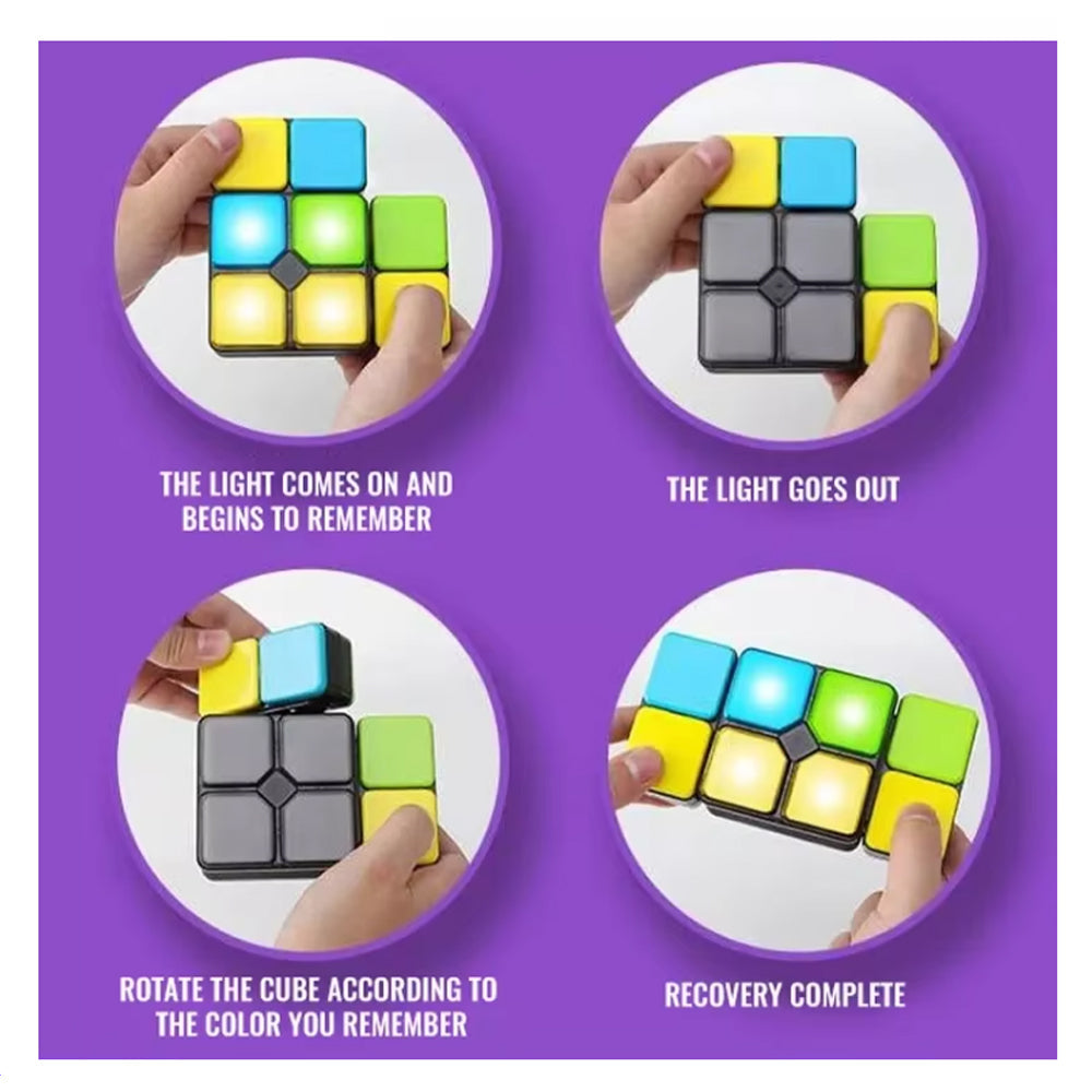 Magic Cube Flip Slide Match | Electronic Handheld Fidget Memory Game