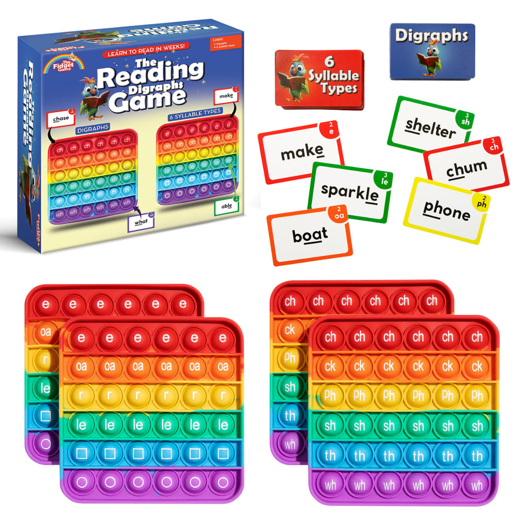 Reading Digraphs Fidget Game | Educational Phonics Sensory Toy for Kids