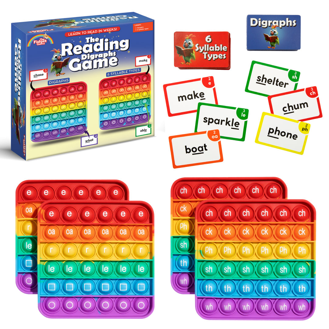 Reading Digraphs Fidget Game | Educational Phonics Sensory Toy for Kids