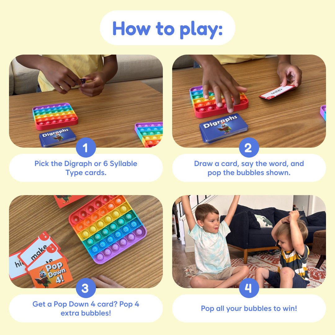 Reading Digraphs Fidget Game | Educational Phonics Sensory Toy for Kids