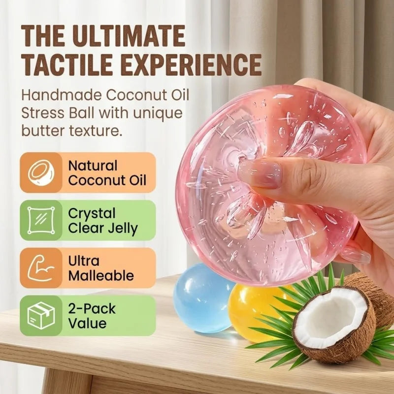 Coconut Oil Squishy Ball | Slow Rising Stress Relief Squeeze Toy