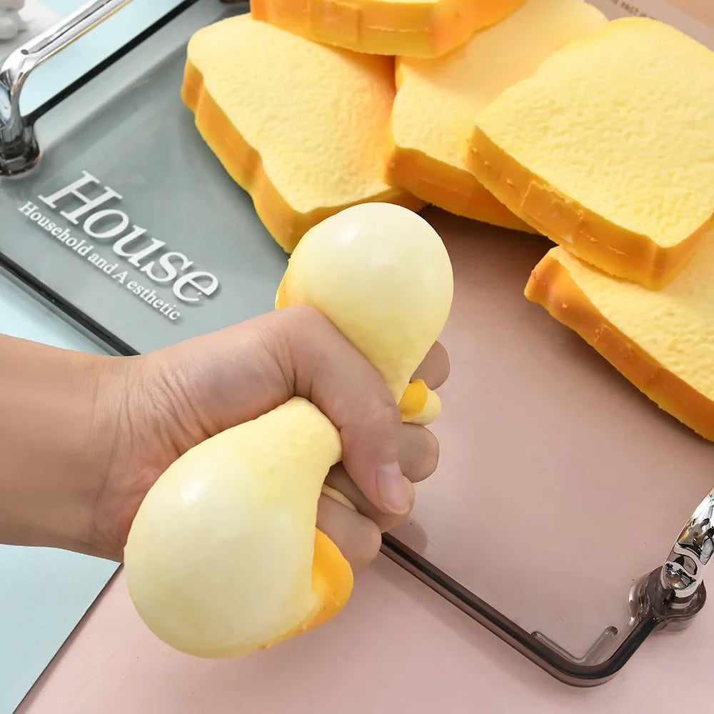Squishy Toast Bread Squeeze Toy | Funny Fidget Stress Relief Toy for Kids & Adults