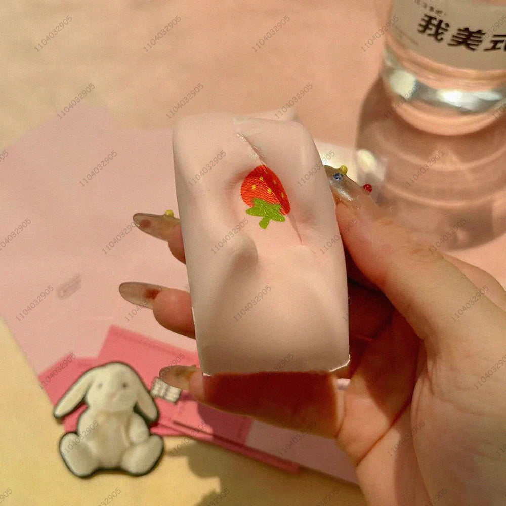 Strawberry Cheese Slow Rising Squishy | Sensory Fidget Stress Relief Toy for ADHD