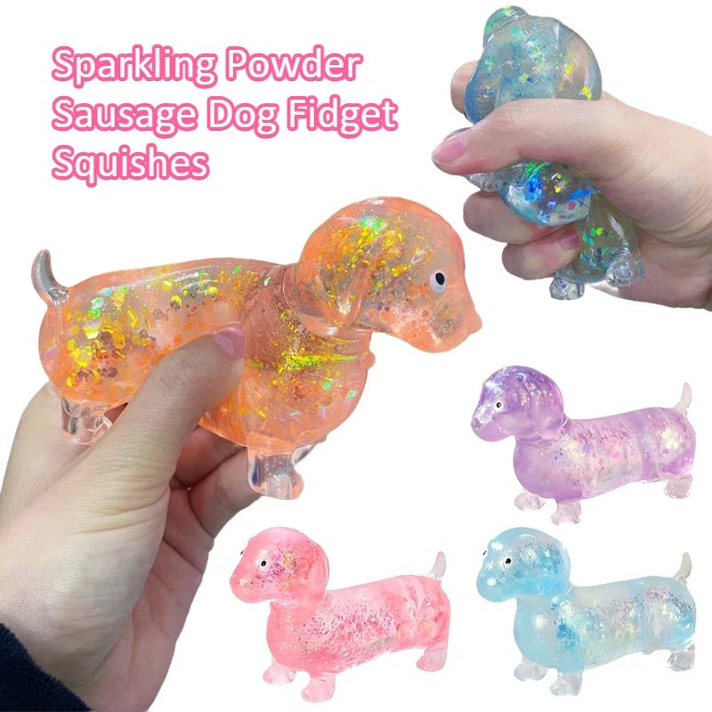 Sausage Dog Squishy Toy | Slow Rising Stress Relief Fidget for Kids