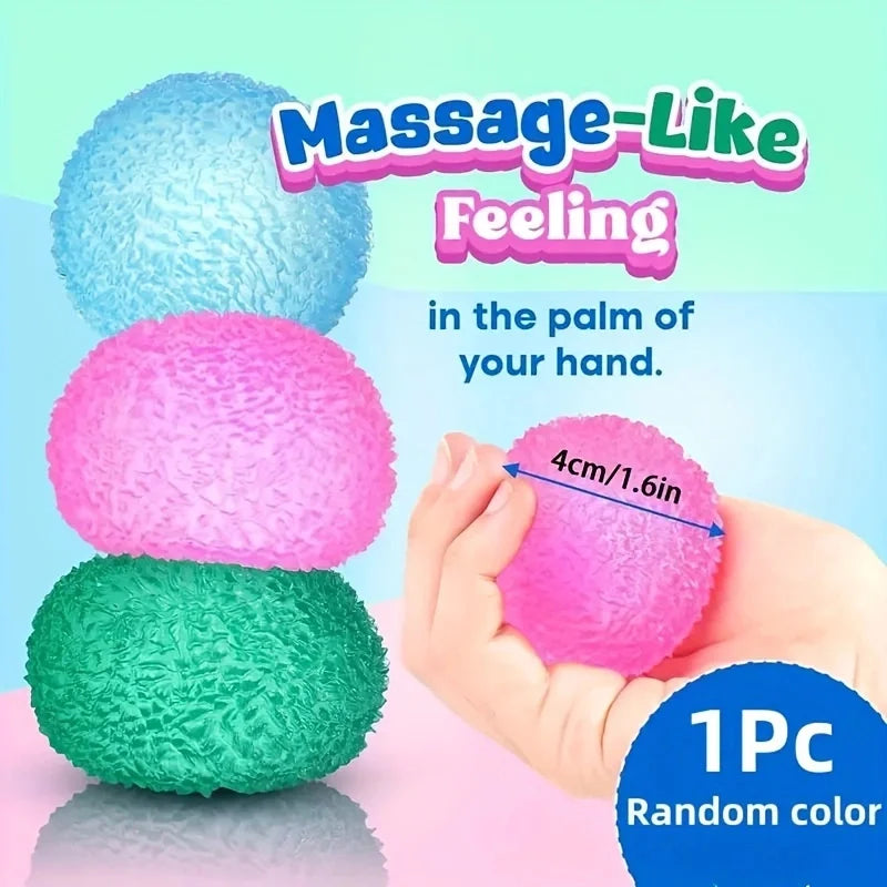 Multicolor Texture Ice Ball Squishy | Soft Pinch Pop Fidget Toy for Kids & Adults