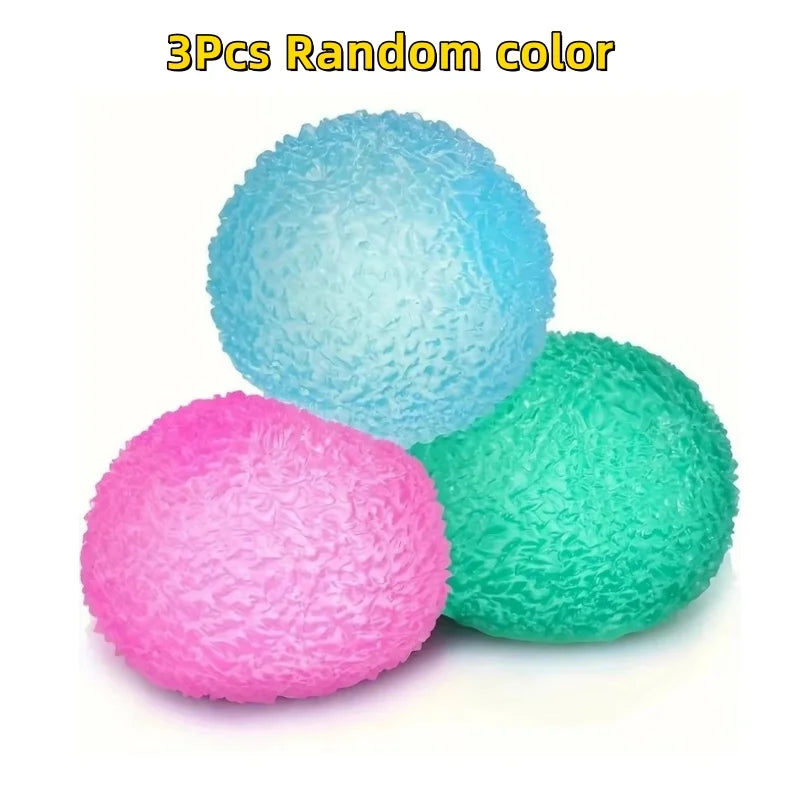 Multicolor Texture Ice Ball Squishy | Soft Pinch Pop Fidget Toy for Kids & Adults