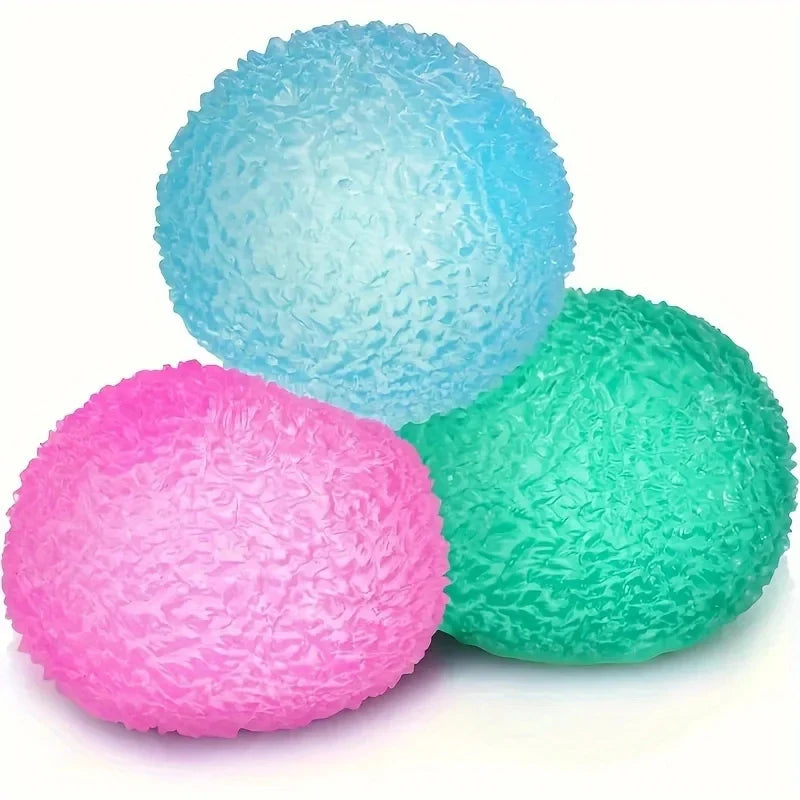 Multicolor Texture Ice Ball Squishy | Soft Pinch Pop Fidget Toy for Kids & Adults