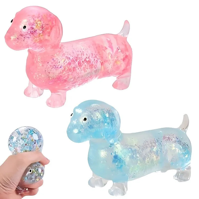 Sausage Dog Squishy Toy | Slow Rising Stress Relief Fidget for Kids