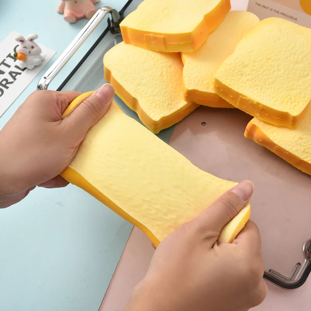 Squishy Toast Bread Squeeze Toy | Funny Fidget Stress Relief Toy for Kids & Adults