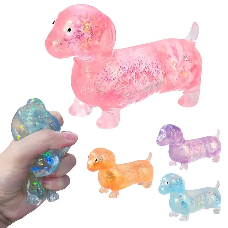 Sausage Dog Squishy Toy | Slow Rising Stress Relief Fidget for Kids