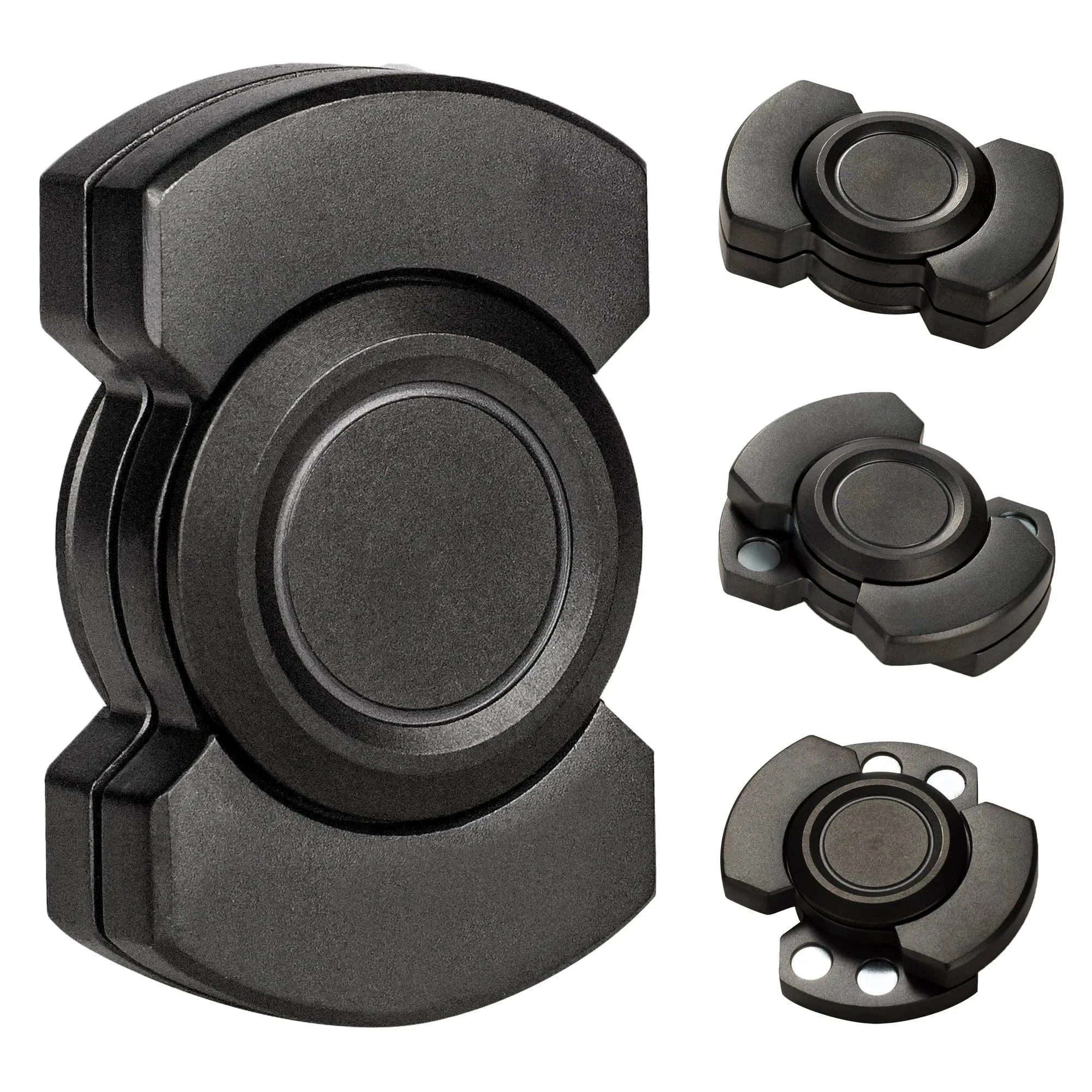 3-in-1 Stainless Steel Fidget Spinner & Slider | Click Button Metal Stress Relief Toy