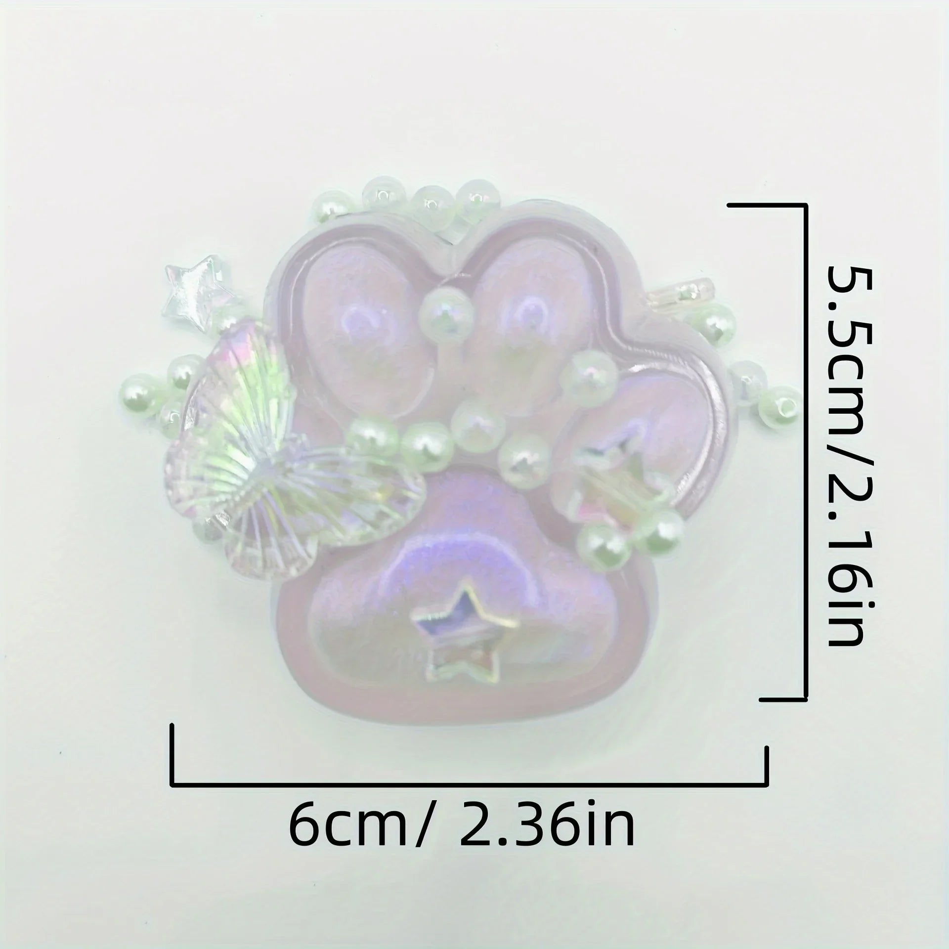 Transparent Cat Claws Squishy Squeeze Toy | Soft Pinch Pop Fidget with Butterfly Beads