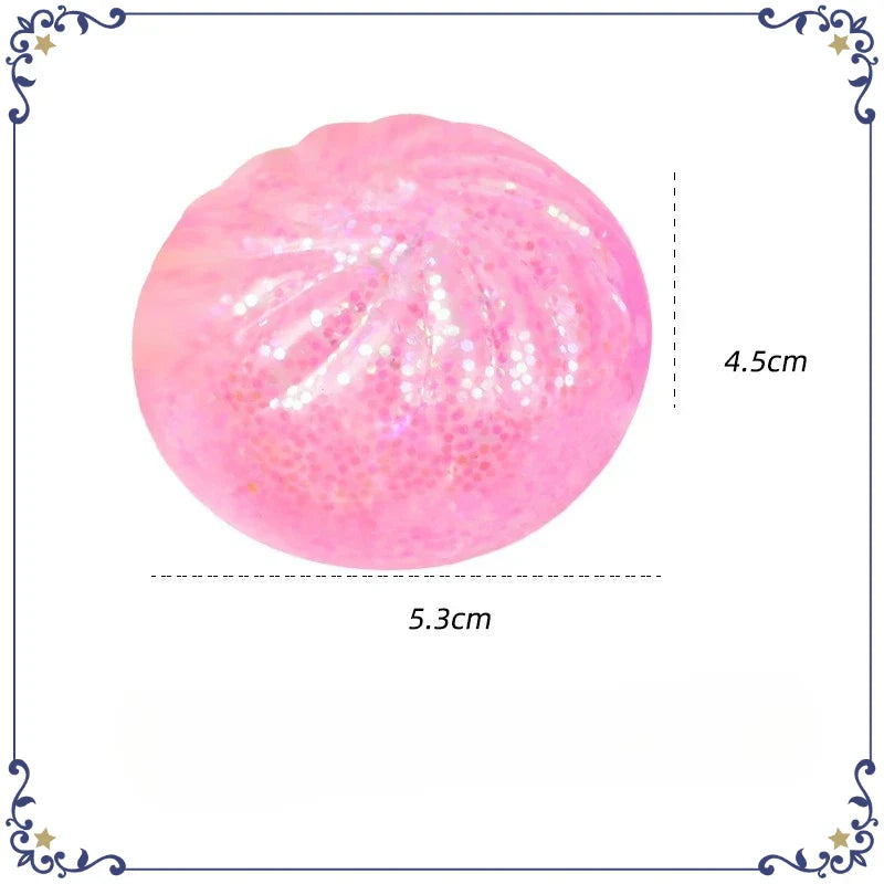 Mini Dumpling Squishy | Glitter Steamer Bun Slow Rising Squeeze Toy