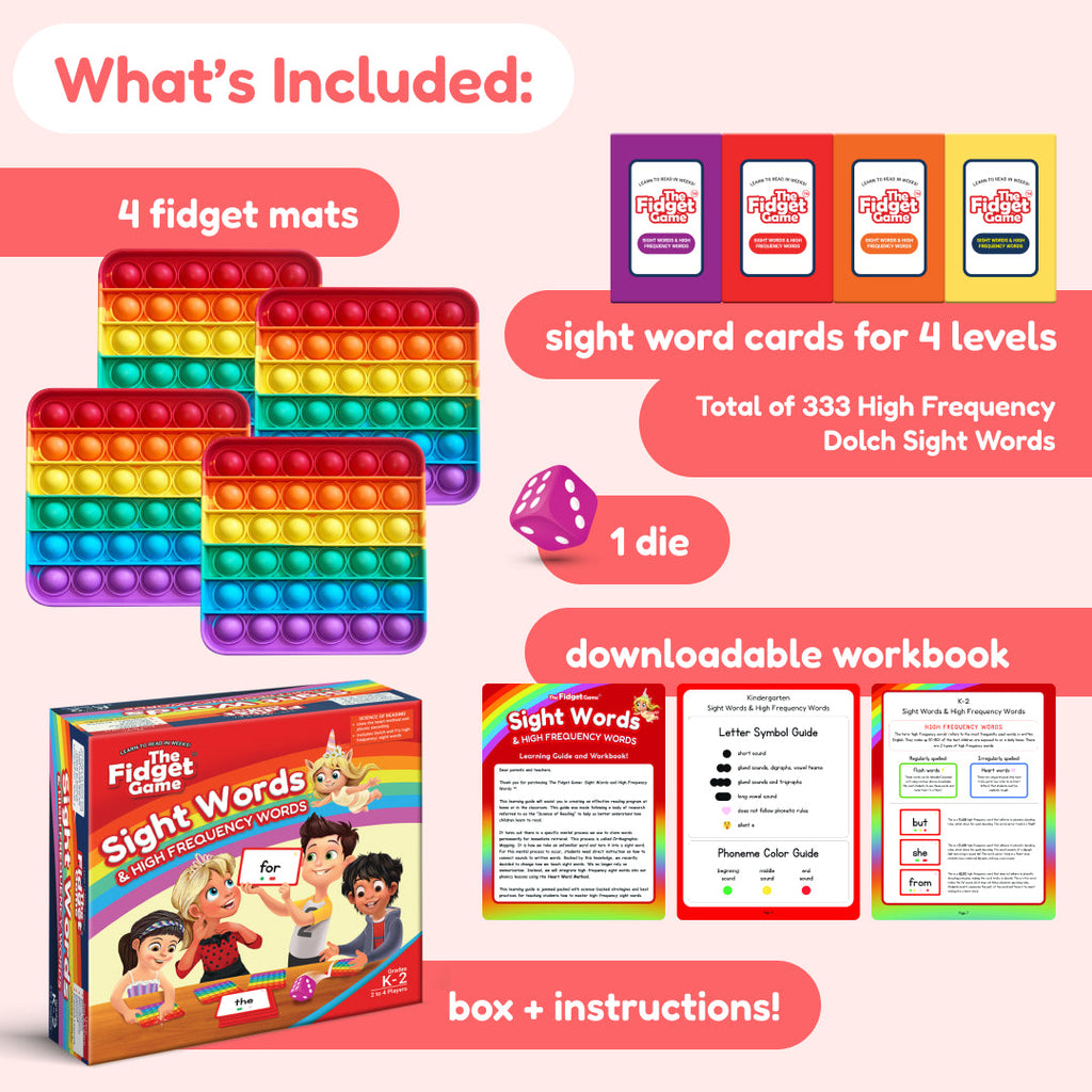 Sight Words Fidget Game | Educational Sensory Learning Toy for Kids